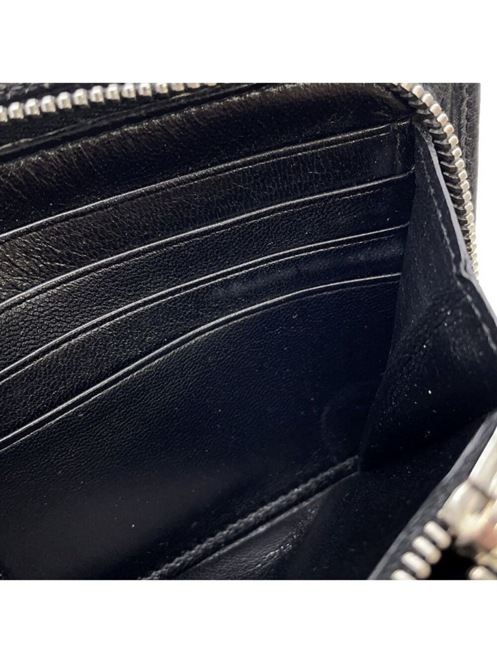Saint Laurent Paris Wallet Zip Around Croco Embossed Leather Black - Picture 6 of 10